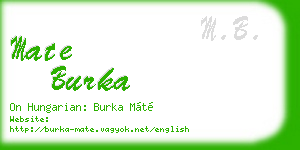 mate burka business card