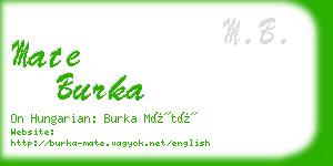 mate burka business card